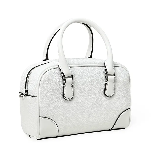 Túi Đeo Chéo Nữ Michael Kors MK Thompson Extra-Small Pebbled Leather Satchel 35S5S7OC0L Màu Trắng