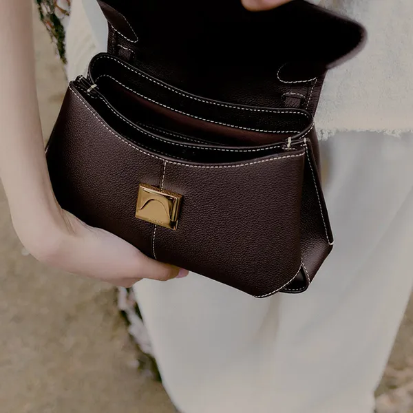 Túi Đeo Chéo Nữ Polène Mokki Mini Edition Ebony Màu Nâu - Túi xách - Vua Hàng Hiệu