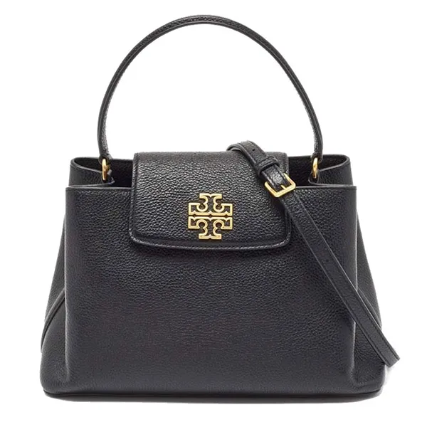 Túi Đeo Chéo Nữ Tory Burch Black Leather Small Britten Satchel Màu Đen - Túi xách - Vua Hàng Hiệu