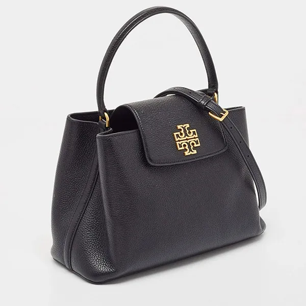 Túi Đeo Chéo Nữ Tory Burch Black Leather Small Britten Satchel Màu Đen - Túi xách - Vua Hàng Hiệu