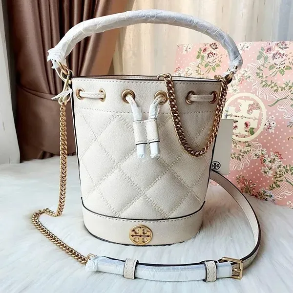Túi Đeo Chéo Nữ Tory Burch Willa Mini Bucket 148249 Bag Màu Trắng Kem - Túi xách - Vua Hàng Hiệu