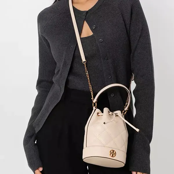 Túi Đeo Chéo Nữ Tory Burch Willa Mini Bucket 148249 Bag Màu Trắng Kem - Túi xách - Vua Hàng Hiệu