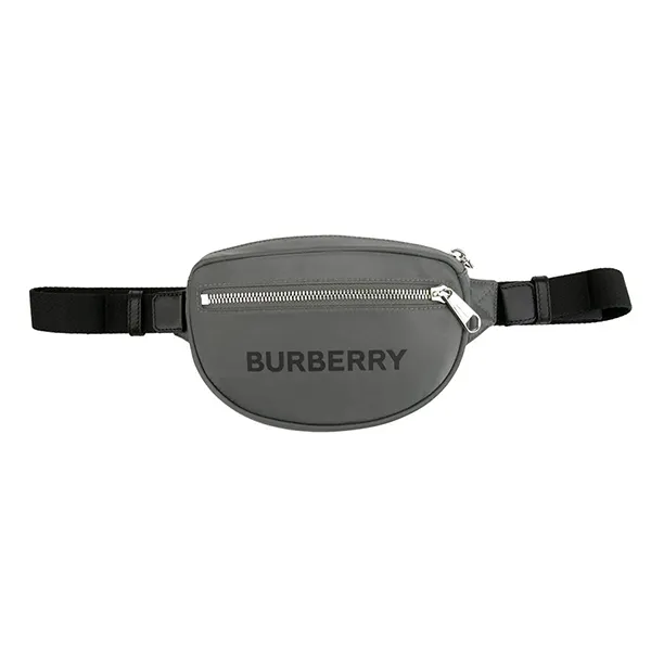 Túi Đeo Hông Burberry Logo Print Nylon Cannon Bum Bag Màu Xám