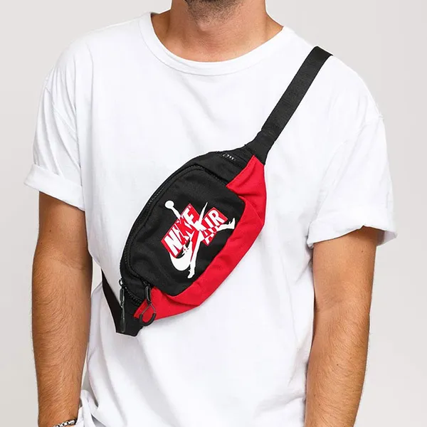 Túi Đeo Hông Nike x Air Jordan Jumpman Crossbody Bag 9A0260-H24 Màu Đen Đỏ - Túi xách - Vua Hàng Hiệu