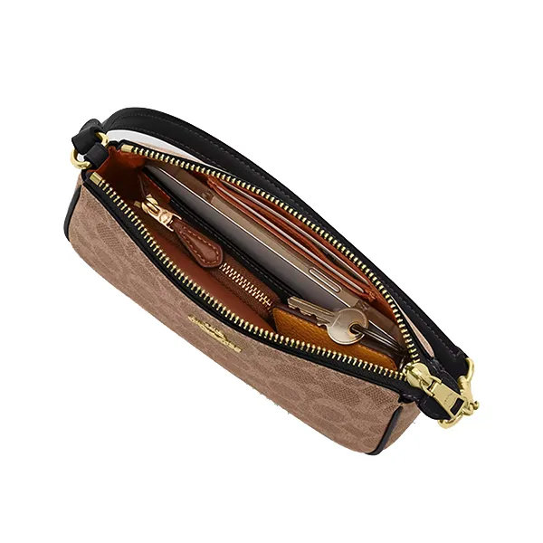 Túi Đeo Vai Coach Nolita 19 In Signature Canvas CW426 Im/ Tan/ Black Màu Nâu Be