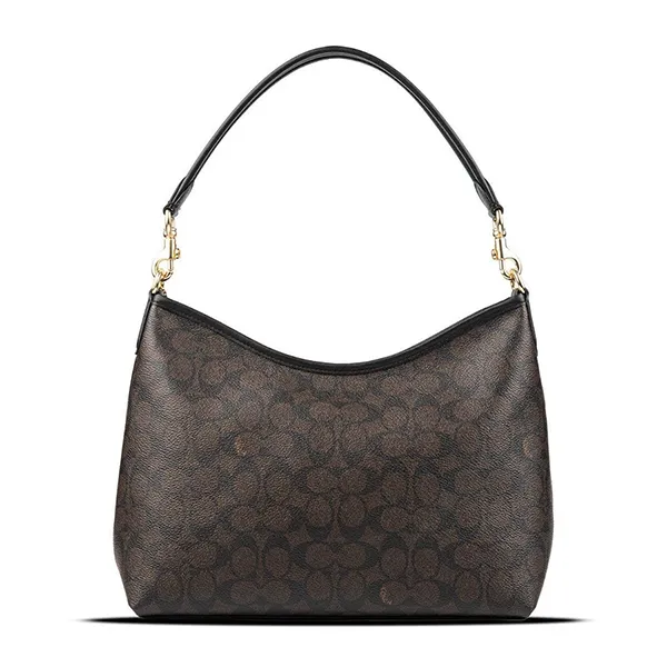 Túi Đeo Vai Nữ Coach Laurel Shoulder Bag In Signature Canvas CV975 Màu Nâu Đậm