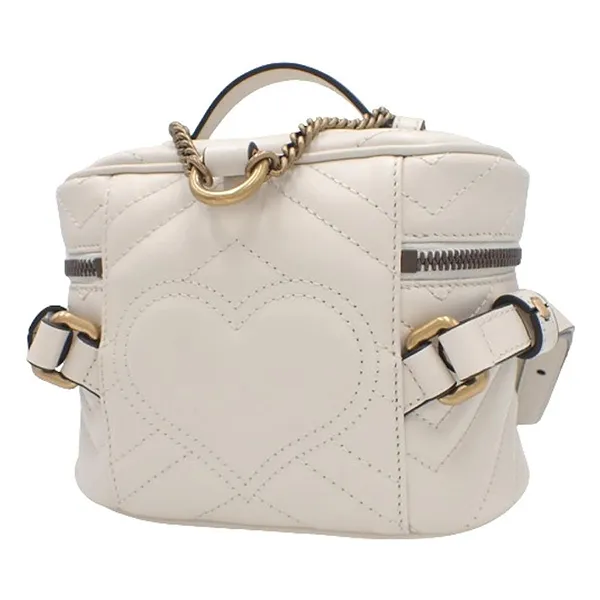 Túi Đeo Vai Nữ Gucci GG Marmont Mini Backpack Rucksack Shoulder Bag White Màu Trắng - Túi xách - Vua Hàng Hiệu