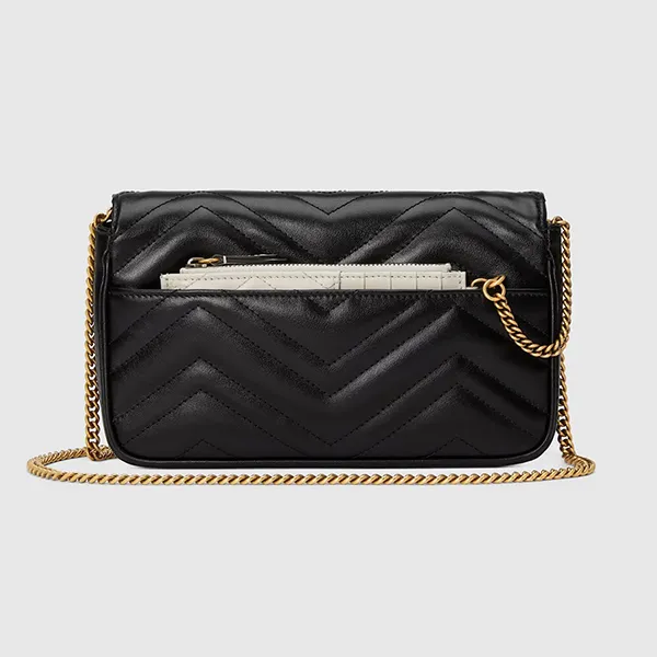 Túi Đeo Vai Nữ Gucci GG Marmont Shoulder Bag 751526 AACCE 1061 Màu Đen - Túi xách - Vua Hàng Hiệu