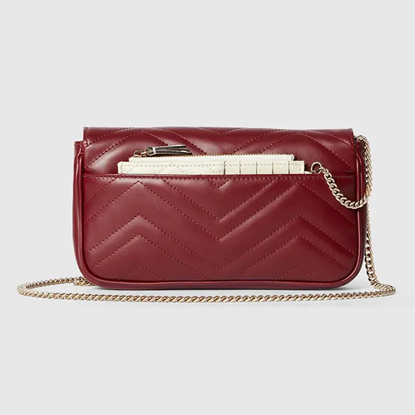 Túi Đeo Vai Nữ Gucci GG Marmont Shoulder Bag 751526 AADQM 6241 Màu Đỏ - Túi xách - Vua Hàng Hiệu