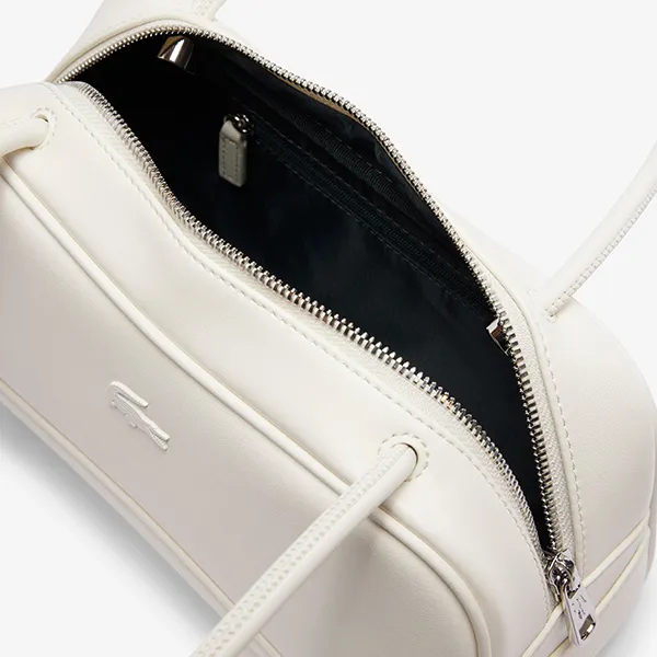 Túi Đeo Vai Nữ Lacoste Women's Lora Leather Shoulder Bag NF4697FO A56 Màu Trắng - Túi xách - Vua Hàng Hiệu