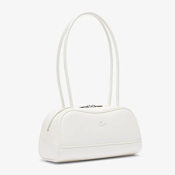 Túi Đeo Vai Nữ Lacoste Women's Lora Leather Shoulder Bag NF4697FO A56 Màu Trắng - Túi xách - Vua Hàng Hiệu
