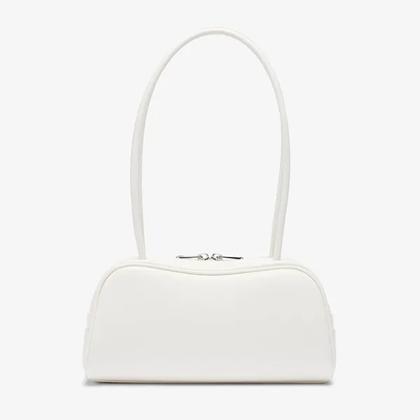 Túi Đeo Vai Nữ Lacoste Women's Lora Leather Shoulder Bag NF4697FO A56 Màu Trắng - Túi xách - Vua Hàng Hiệu