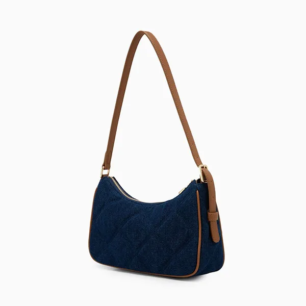Túi Đeo Vai Nữ Lyn Autumn Denim Shoulder Bag Blue Variation 2 LL25FBT683 Màu Xanh Đậm - Túi xách - Vua Hàng Hiệu