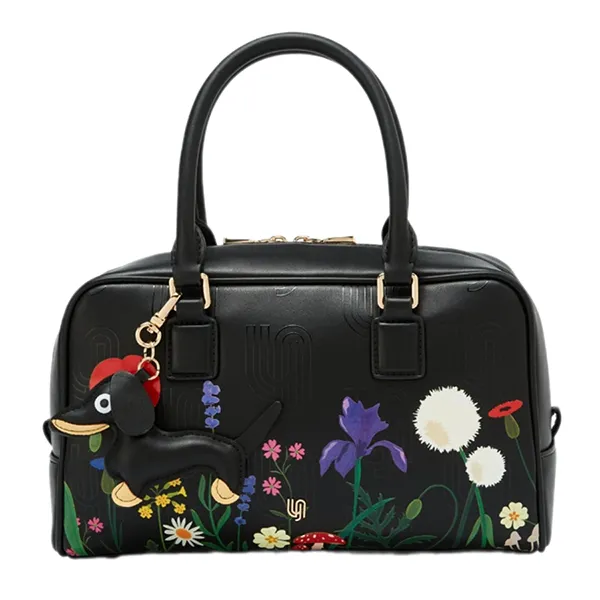 Túi Đeo Vai Nữ Lyn Blossom Infinite Shoulder Bag Printed Black LL25FBM027 Màu Đen
