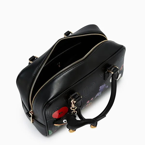 Túi Đeo Vai Nữ Lyn Blossom Infinite Shoulder Bag Printed Black LL25FBM027 Màu Đen