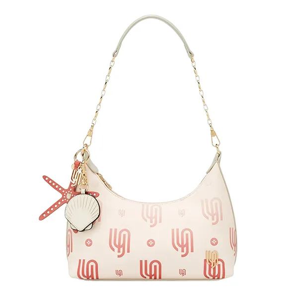 Túi Đeo Vai Nữ Lyn Coral Infinite Shoulder Bag Pink LL25CBM335 Màu Trắng - Hồng