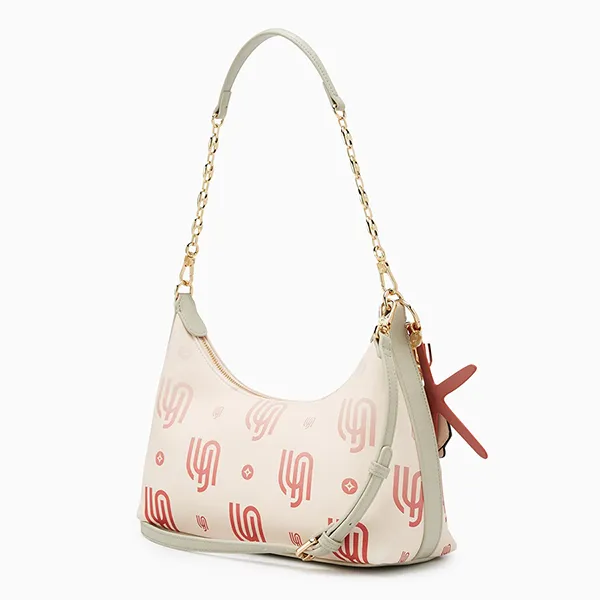 Túi Đeo Vai Nữ Lyn Coral Infinite Shoulder Bag Pink LL25CBM335 Màu Trắng - Hồng