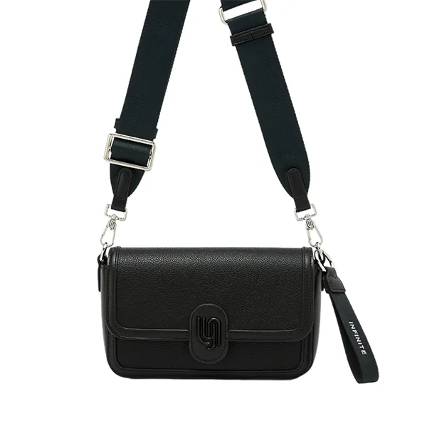 Túi Đeo Vai Nữ Lyn Davin Infinite Flap Shoulder Bag Black LL25SBM978 Màu Đen - Túi xách - Vua Hàng Hiệu