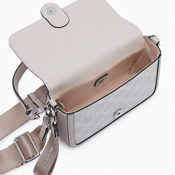 Túi Đeo Vai Nữ Lyn Davin Infinite Flap Shoulder Bag Off White LL25SBM978 Màu Trắng - Túi xách - Vua Hàng Hiệu