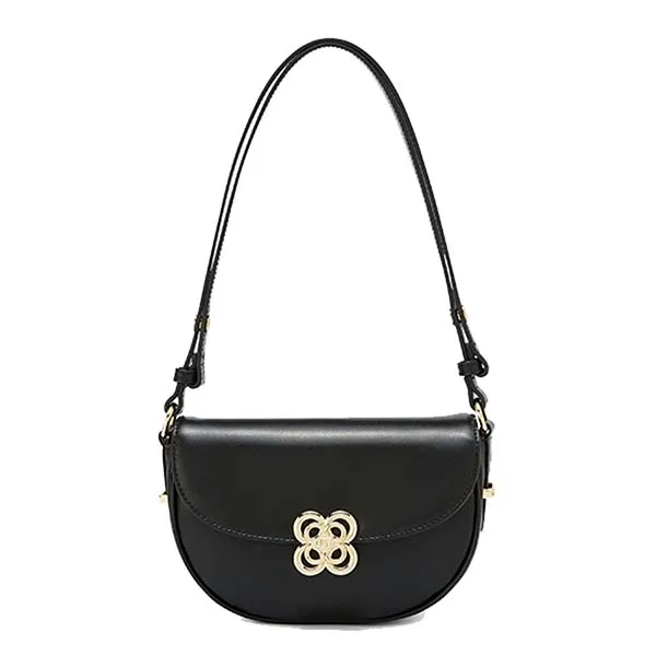 Túi Đeo Vai Nữ Lyn Flora Shoulder Bag - Black LL25CBF133 Màu Đen - Túi xách - Vua Hàng Hiệu