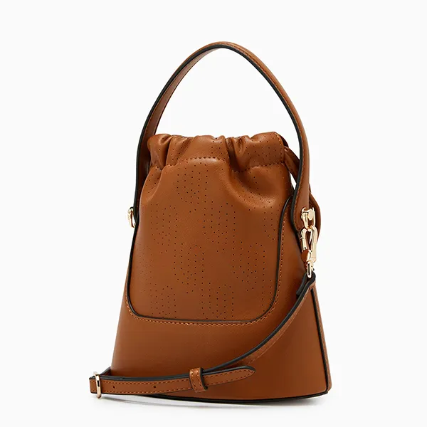 Túi Đeo Vai Nữ Lyn Genevieve Infinite Mini Bucket Bag Brown LL25FBM024 Màu Nâu