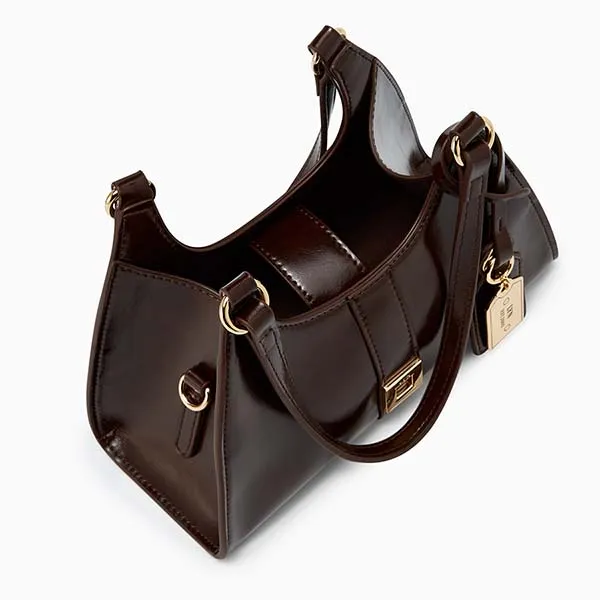 Túi Đeo Vai Nữ Lyn Imiko M Shoulder Bag - Dark Brown LL25FBT644 Màu Nâu - Túi xách - Vua Hàng Hiệu
