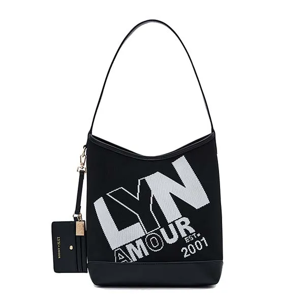 Túi Đeo Vai Nữ Lyn Jayla XL Tote Bag - Black Variation 2 L25FBWB014 Màu Đen - Túi xách - Vua Hàng Hiệu