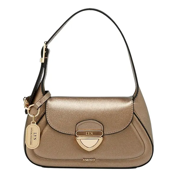 Túi Đeo Vai Nữ Lyn Lena Mini Shoulder Bag Gold Variation 2 LL25CBF103 Màu Nâu - Túi xách - Vua Hàng Hiệu