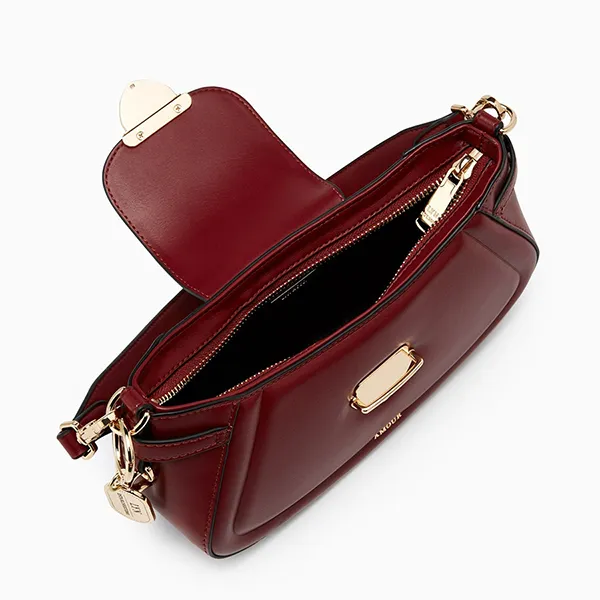 Túi Đeo Vai Nữ Lyn Lena S Shoulder Bag Dark Red LL25CBF104 Màu Đỏ - Túi xách - Vua Hàng Hiệu