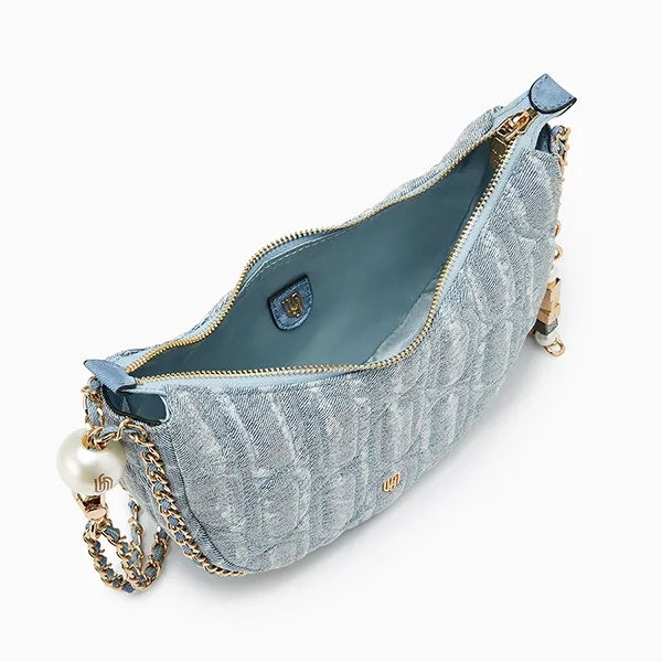 Túi Đeo Vai Nữ Lyn Mika Infinite Half Moon Shoulder Bag Blue Variation 2 LL25FBM064 Màu Xanh Nhạt