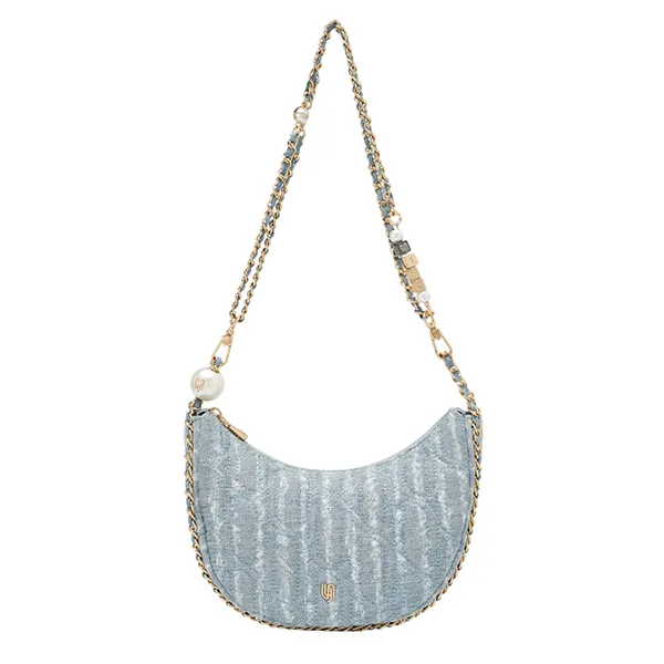 Túi Đeo Vai Nữ Lyn Mika Infinite Half Moon Shoulder Bag Blue Variation 2 LL25FBM064 Màu Xanh Nhạt
