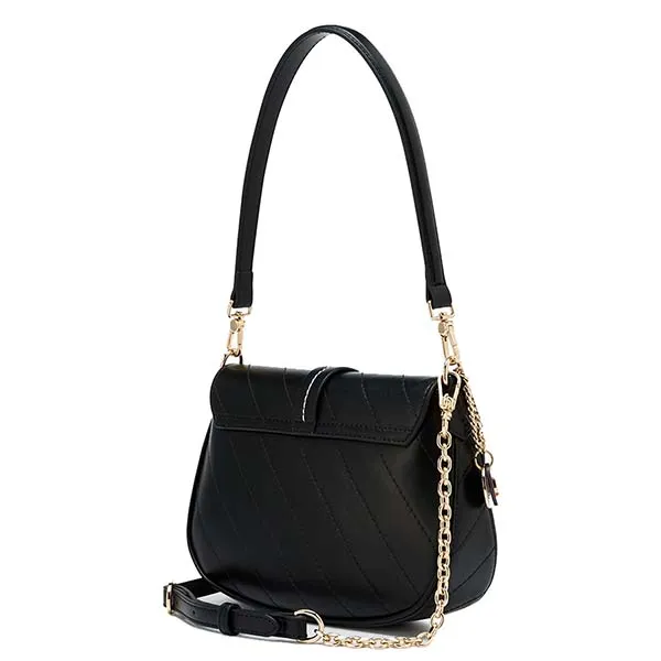 Túi Đeo Vai Nữ Lyn Narla Infinite Flap Shoulder Bag - Black LL25CBM185 Màu Đen - Túi xách - Vua Hàng Hiệu
