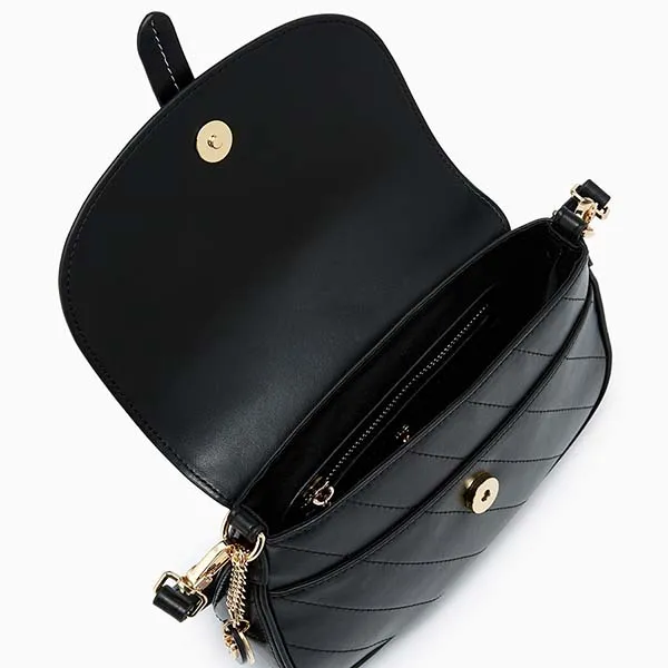 Túi Đeo Vai Nữ Lyn Narla Infinite Flap Shoulder Bag - Black LL25CBM185 Màu Đen - Túi xách - Vua Hàng Hiệu