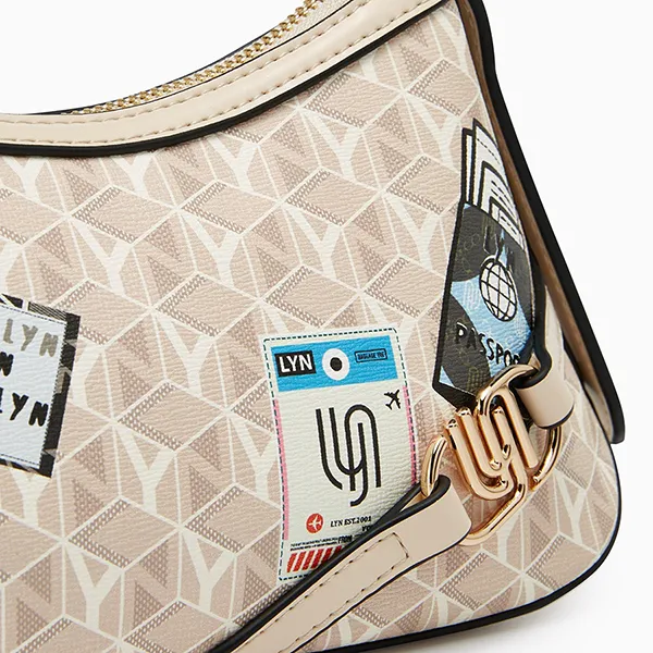 Túi Đeo Vai Nữ Lyn Wander Infinite S Shoulder Bag Beige Variation 2 LL25CBM191 Màu Be - Túi xách - Vua Hàng Hiệu