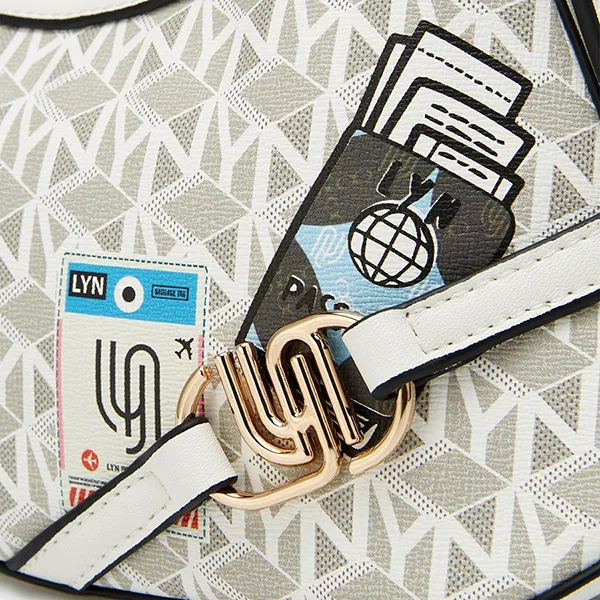 Túi Đeo Vai Nữ Lyn Wander Infinite S Shoulder Bag - White Variation 2 LL25CBM191 Màu Trắng - Túi xách - Vua Hàng Hiệu