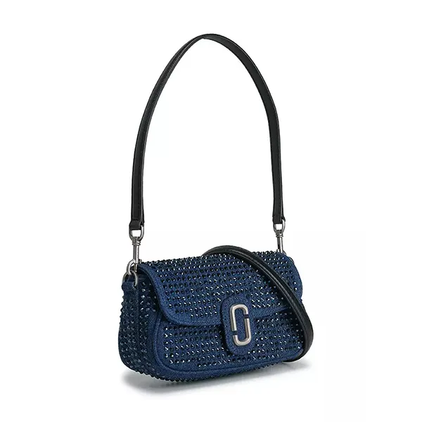 Túi Đeo Vai Nữ Marc Jacobs Crystal Denim Clover Shoulder Bag Màu Xanh - Túi xách - Vua Hàng Hiệu