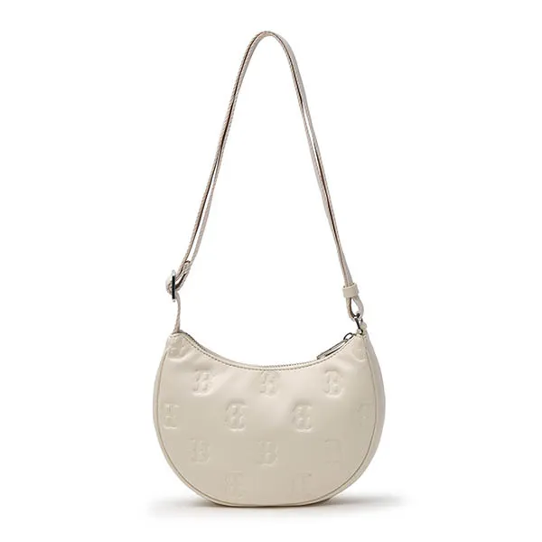 Túi Đeo Vai Nữ MLB Korea Classic Mono New Embo Crossbody Boston Red Sox Cream 3ACRS024N-43CRD Màu Trắng Kem