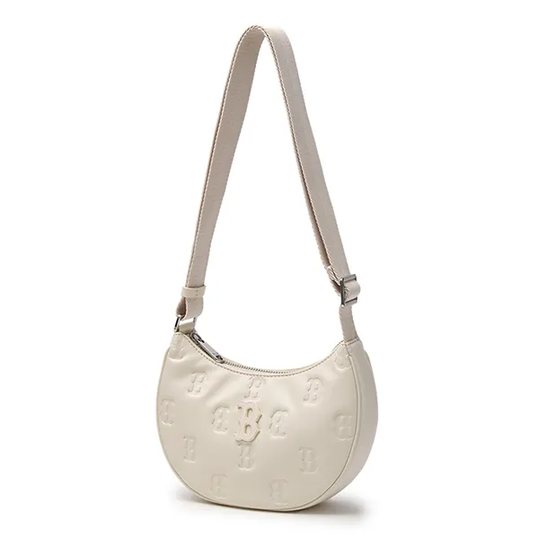 Túi Đeo Vai Nữ MLB Korea Classic Mono New Embo Crossbody Boston Red Sox Cream 3ACRS024N-43CRD Màu Trắng Kem