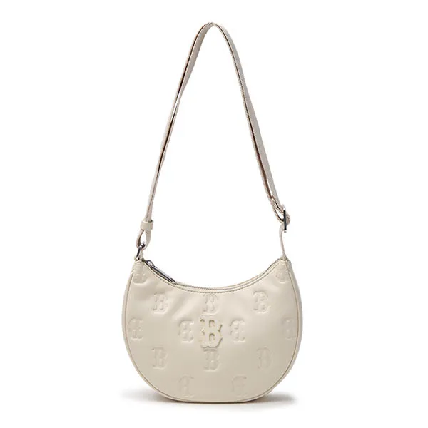 Túi Đeo Vai Nữ MLB Korea Classic Mono New Embo Crossbody Boston Red Sox Cream 3ACRS024N-43CRD Màu Trắng Kem