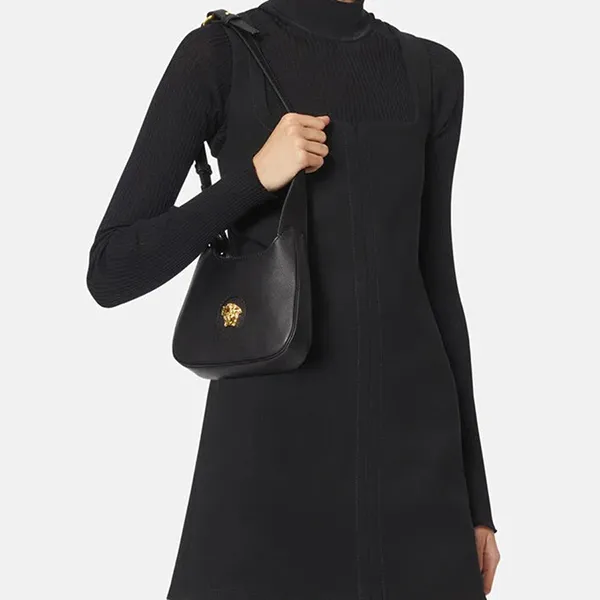 Túi Đeo Vai Nữ Versace Medusa Small Hobo Bag 1000802-DVIT3T-1B00V Màu Đen - Túi xách - Vua Hàng Hiệu