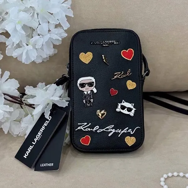 Túi Đựng Điện Thoại Karl Lagerfeld Maybelle Phone Crossbody Màu Đen - Túi xách - Vua Hàng Hiệu
