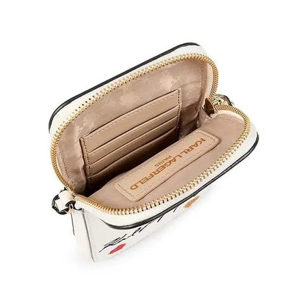 Túi Đựng Điện Thoại Karl Lagerfeld Maybelle Phone Crossbody Màu Trắng - Túi xách - Vua Hàng Hiệu