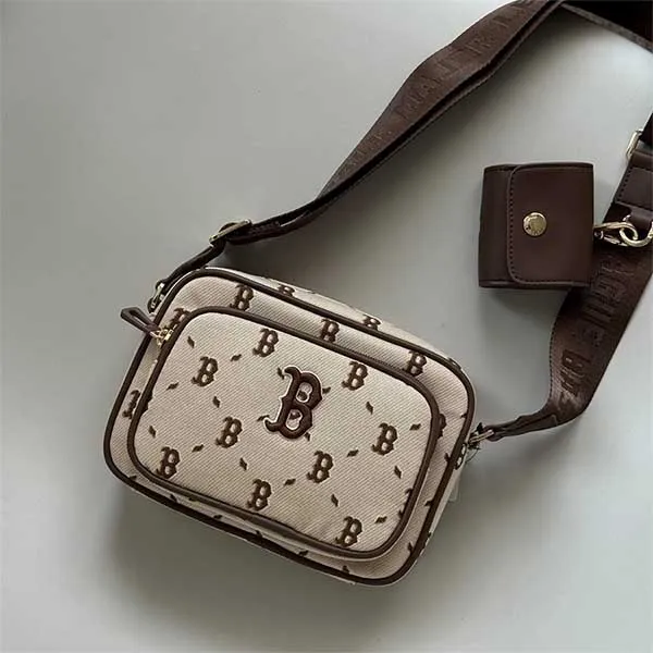 Túi Đeo Chéo MLB Boston Red Sox Crossbody Bag 7ACRMDH5N-43CRS Màu Nâu Nhạt - Túi xách - Vua Hàng Hiệu