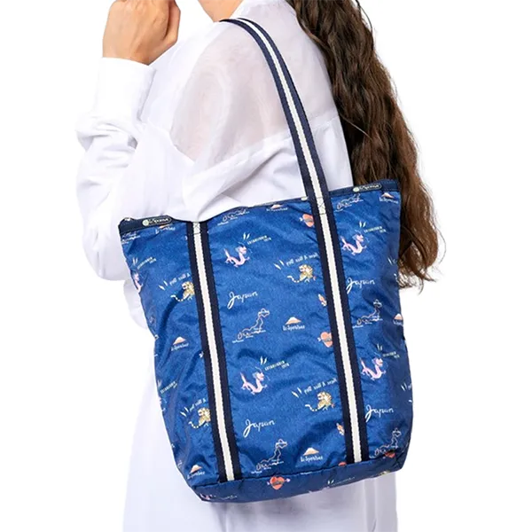 Túi Tote LeSportsac Bag Tote Vintage Japonesque Navy Màu Xanh Navy - Túi xách - Vua Hàng Hiệu
