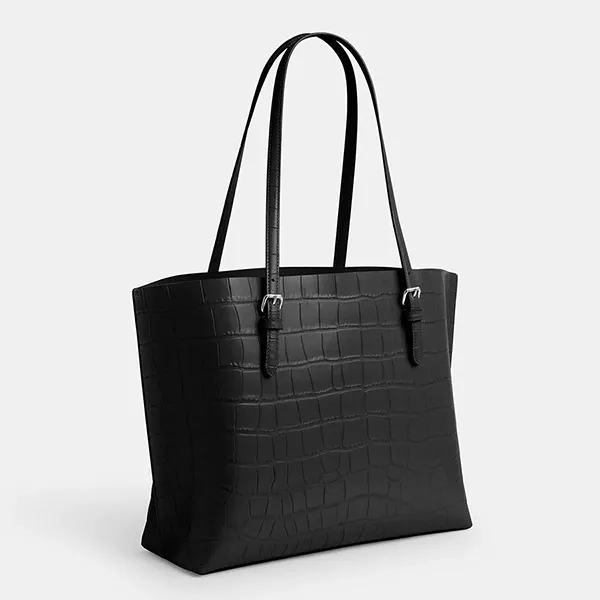 Túi Tote Nữ Coach Mollie Tote Bag CW018 Silver/Black Màu Đen