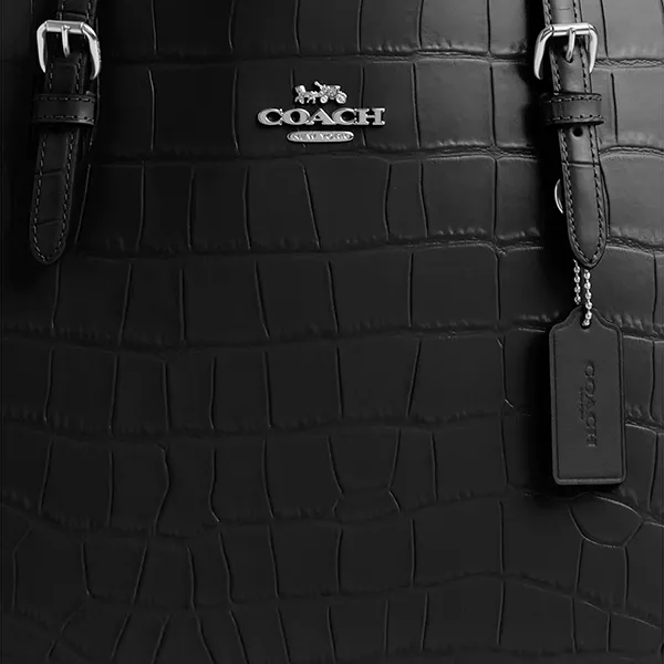 Túi Tote Nữ Coach Mollie Tote Bag CW018 Silver/Black Màu Đen