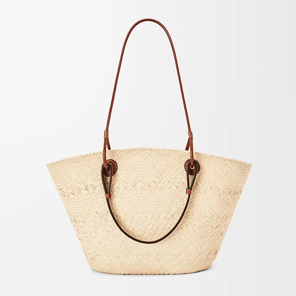 Túi Tote Nữ Loewe Anagram Basket In Iraca Palm And Calfskin Medium Màu Be - Túi xách - Vua Hàng Hiệu