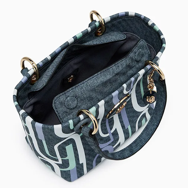 Túi Tote Nữ Lyn Bruna Infinite Denim S Tote Bag Printed Blue Variation 2 Màu Xanh - Túi xách - Vua Hàng Hiệu