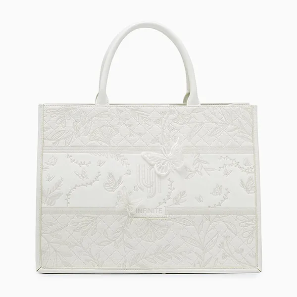 Túi Tote Nữ Lyn Gretta Infinite Tote Bag Off-White LL25CBM215 Màu Trắng - Túi xách - Vua Hàng Hiệu
