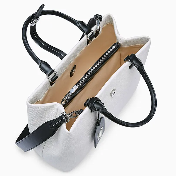 Túi Tote Nữ Lyn Narla Infinite L Tote Bag Black LL25CBM183 Màu Đen Trắng - Túi xách - Vua Hàng Hiệu